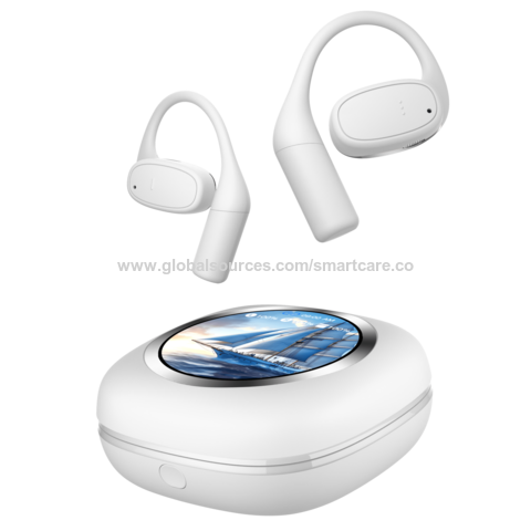 Fabricant OEM + Écouteurs OWS + Stockage de carte TF de 4 Go pour musique locale + Écran TFF 1,7 pouces 360*360 sur la station de charge