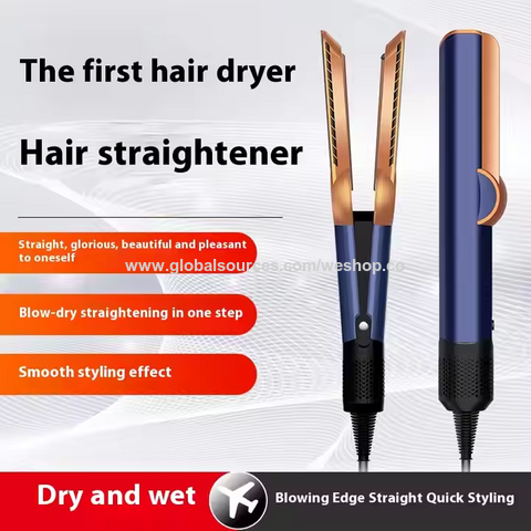Alisadores de cabelo Alisador de cabelo de dupla utilização húmido e seco Secador de cabelo HT01 Tala de alisamento doméstica multifuncional com ióes negativos for sale at factory direct price