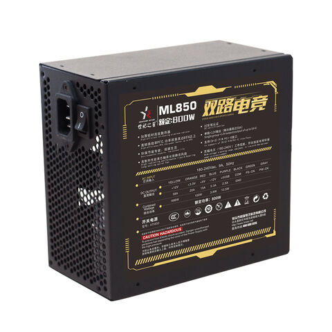 Fonte de alimentação high-end, totalmente modular, com cabo plano, 800W, PSU ATX comutável para sistemas estáveis de computação e jogos.