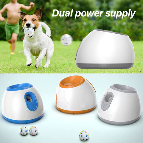 Peluncur Bola Otomatis untuk Anjing - Pelontar Bola Anjing untuk Anjing Kecil dengan 3 Bola Tahan Lama Jarak Peluncuran Luar Ruangan 3-9 meter