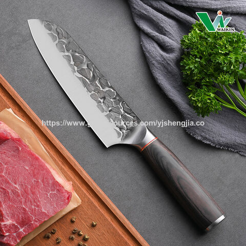 Santoku Chef Knife 7 Inch 5cr15mov Blade Handmade Forged Cooking Knives ...