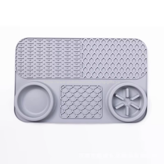 Tapis à Léchage Antidérapant en Silicone pour Animaux de Compagnie, Gamelle Anti-Glouton, Facile à Nettoyer, Multifonctionnel pour Toutes Races de Chiens