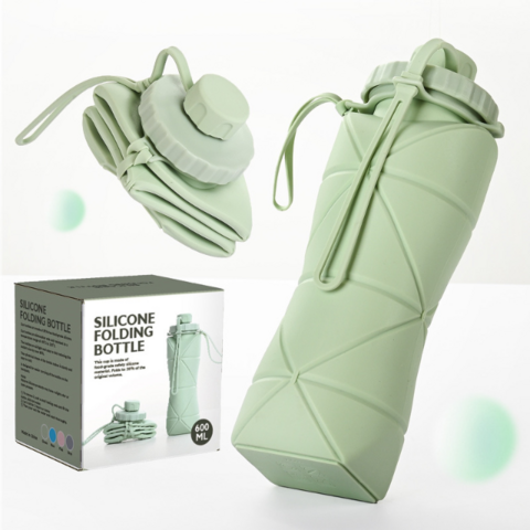 Silicone Foldable Water Bottle Portable Telescopic Outdoor Sports Water ...