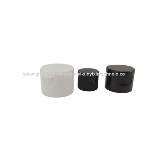 Factory Supply best 18mm 20mm 24mm 28mm Plastic Flip Top Cap Cosmetic Clear Screw Plastic Cap Ribbed Smooth
