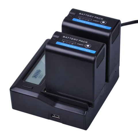 Carregador LCD de canal duplo de alta demanda para baterias de filmadoras S/ony BP-U30/ BP-U60/ BP-U65/BP-U90 for sale at factory direct price