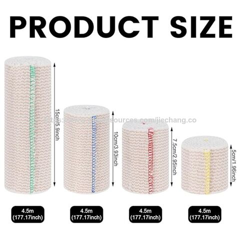 Vendaje elástico de alta calidad, cubierta de vendaje no compresivo de látex de algodón, adecuado para deportes, uso médico y recuperación de lesiones. for sale at factory direct price