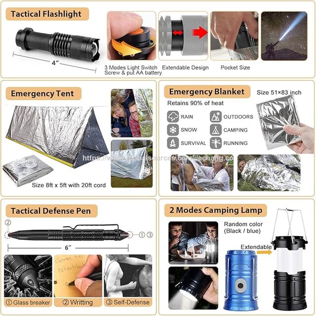 Kit de emergencia multifuncional para supervivencia en la naturaleza para camping al aire libre for sale at factory direct price