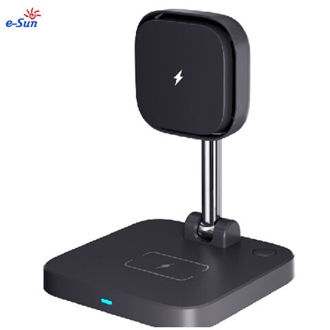 15W Magnetisches 2-in-1 Wireless Ladegerät Standfuß 9V/3A QI Standard kabelloses Handy Ladegerät