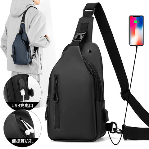 Wasserdichte Crossbody-Brusttasche für Herren, trendige Umhängetasche