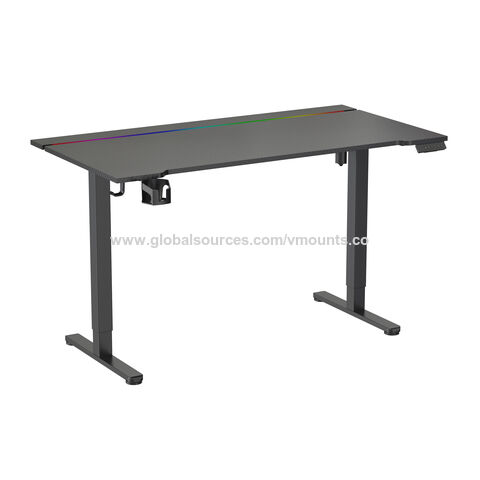 مكتب الألعاب بنسيج في ماونت بنسيج ملمس ألياف كربوني مع شريط إضاءة VM-EGT06 for sale at factory direct price