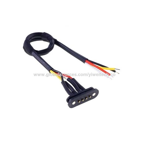 4 Pin de Alta Corriente 2A Corriente Cargado por Resorte de Doble Fila 2,54mm Paso Magnético Fuerte Pogo Pin Conector for sale at factory direct price