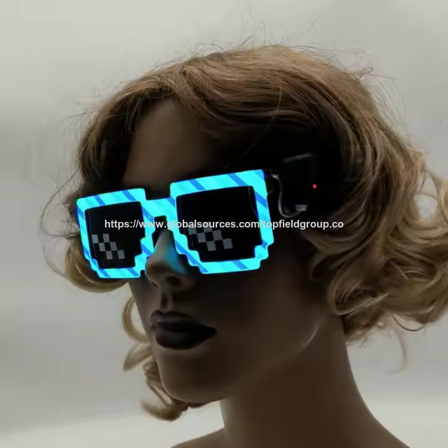 2025 Hot Sale Wireless Neon Led Glasses Halloween Luminous Glasses Christmas Easter Graduation Party Decoration light up glasses
