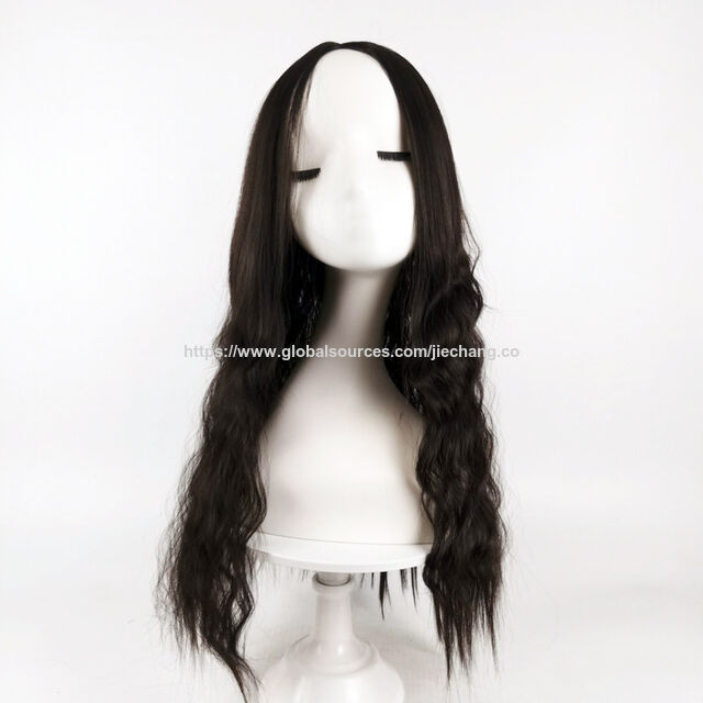 Peruca feminina afro-americana de fibra química com cachos pequenos para comércio exterior, conjunto de cabeça de peruca de cabelo encaracolado longo, fabricantes, atacado