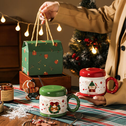 Caneca de Presente de Natal com Alça Anti-Vazamento OEM e ODM for sale at factory direct price