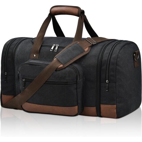 Reisetasche für Reisen, Canvas Reisetasche für Wochenendausflüge, Fitnessstudio, Handgepäcktasche für Herren & Damen