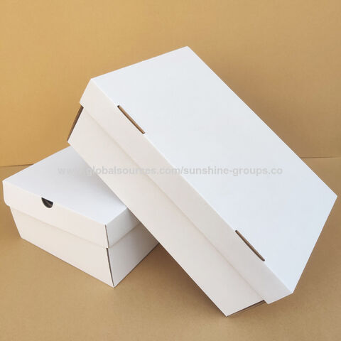 Boîte à chaussures pliante en papier kraft pour hommes et femmes, boîte d'emballage pour chaussures de sport, prête à l'impression