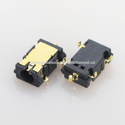 5-pin Sinking Plate Gold-plated Dc Power Socket With High Temperature ...