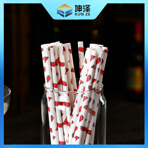 Pajitas de Papel Personalizadas, Ecológicas y Desechables para Fiestas - Pajitas Decorativas de Papel