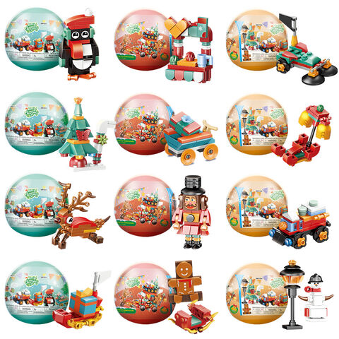 Fournitures de Noël pour Enfants : Calendrier de l'Avent avec Oeufs Surprise Torsadés et Blocs de Construction for sale at factory direct price