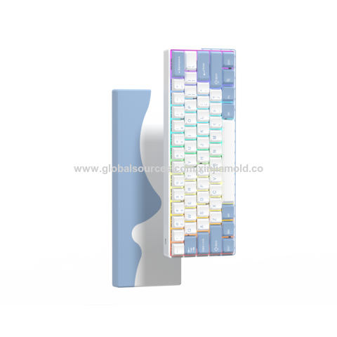 Teclado mecânico de 61 teclas com proteção anti-respingos, magnético e estrutura de material duplo