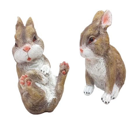 Wholesale Resin Rabbit Bunny Figurines Resin Fun Garden Statue Indoor ...