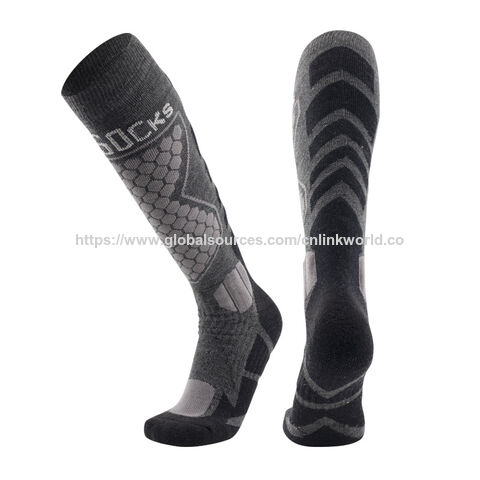 جوارب السفر الخارجية، جوارب تزلج شتوية سميكة وحصرية مخصصة مصنوعة من صوف ميرينو for sale at factory direct price