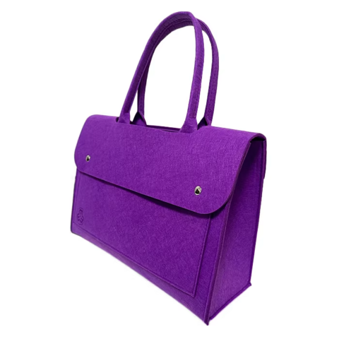 Bolso Tote de Fieltro con Tapa de Nuevo Estilo, Bolso de Fieltro de Alta Gama, Bolso Tote de Fieltro Moderno y Versátil