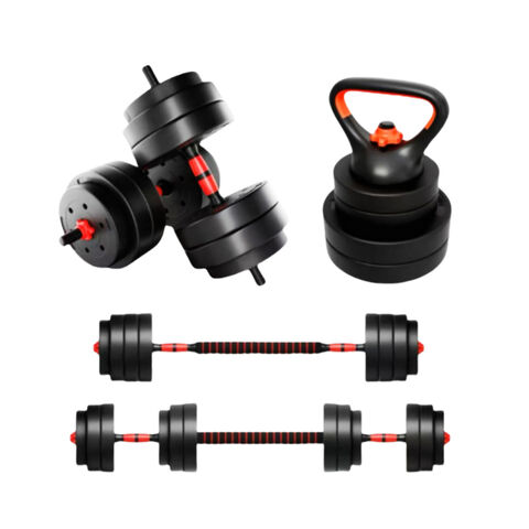 Frei einstellbares, multifunktionales Fitness-Trainingsset: Hantel, Langhantel, Kettlebell – 3 in 1 for sale at factory direct price