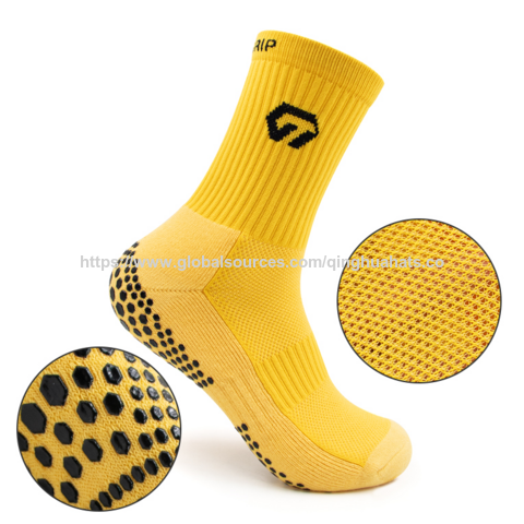 Men Custom Anti Slip Cushion Athletic Design Soccer Running Non Slip Grip Sport Socks for sale at factory direct price