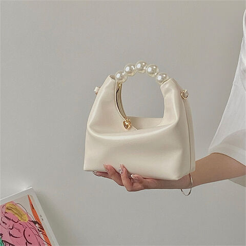 High quality Pearl Pu leather handbags for women，Small chain crossbody bag