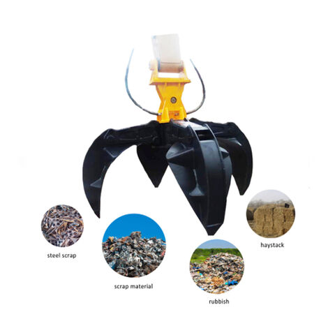 Excavator Hydraulic With Ce Certificated Material Orange Peel Grab ...