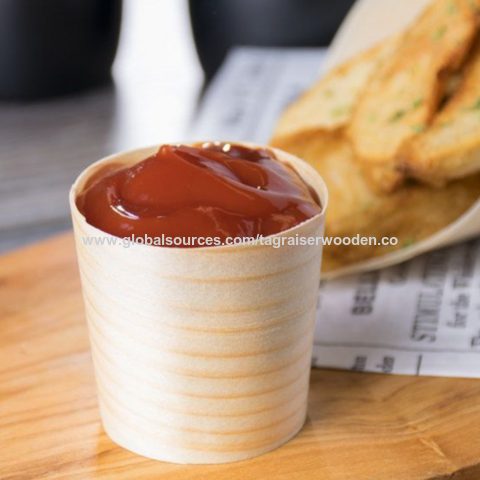 Vasos de Postre de Madera a Medida Vasos Desechables de Madera para Bebidas