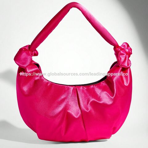 Modische Knoten Stilvolle Satin-Geldbörse Kleine Abendtasche 80er 90er Jahre Geldbörse Gefaltete Wolke Schulter Handtasche für Damen