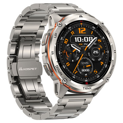 2025 KOSPET TANK T3 Ultra 2 Reloj Inteligente Robusto Especial Acero Inoxidable 5ATM e IP69K Impermeable Calidad Militar Relojes Resistentes