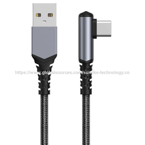 Supplier,OEM Sunlike new design Angle gaming cable,tensile&durable,better gaming experience,USB A to Type-C cable,fast charge for sale at factory direct price