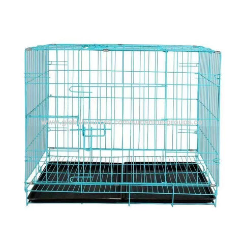 Großer Hundekäfig (60*42*50) Haustierbedarf Robuster, zusammenklappbarer Käfig für kleine und mittelgroße Hunde Haushalt Katzekäfig Teddy Kleintiere Holzvogelkäfig for sale at factory direct price