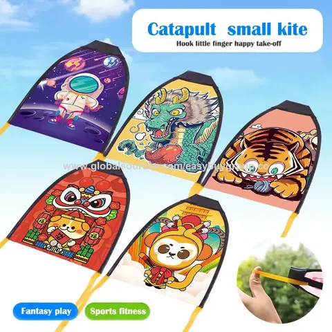 Cartoon Drachen Katapult Kite Kinder Gummiband Gleitflug Soft Kite Outdoor Stand Spielzeug for sale at factory direct price