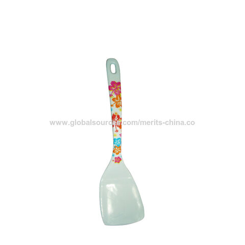 Espátula de melamina duradera de 28 cm, volteador de melamina para sartenes antiadherentes, resistente al calor, utensilio de melamina sin BPA for sale at factory direct price