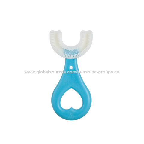 Brosse à dents pour enfants en forme de U pour bébés et enfants de 2 à 12 ans, poils souples en silicone pour le nettoyage buccal et le brossage des dents for sale at factory direct price
