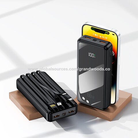 YM-808 GWS Power Bank mit 4 Zeilen 20.000 mAh 22,5 W PD, OEM/ODM, maßge schneiderte Power bank