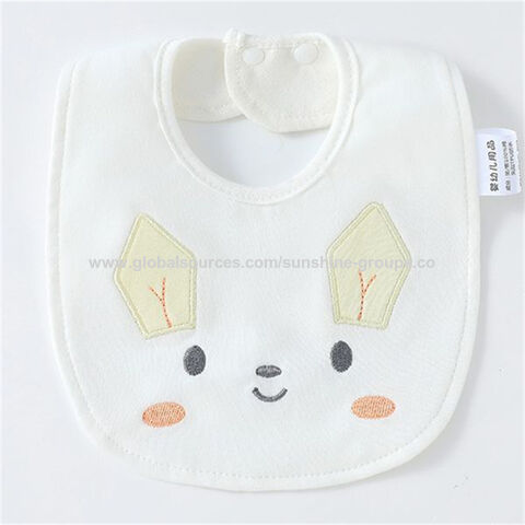 Babero de algodón puro para bebé, babero impermeable y lindo, bolsa de almuerzo para niños, babero de papel no tejido y algodón