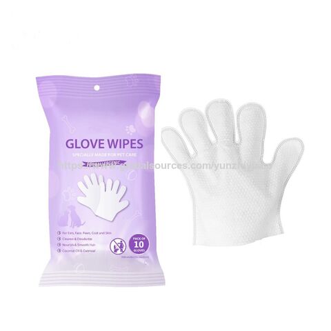 Lingettes Déodorantes et Nettoyantes pour Animaux de Compagnie, Gants de Toilette Doux Hypoallergéniques pour le Soin des Animaux