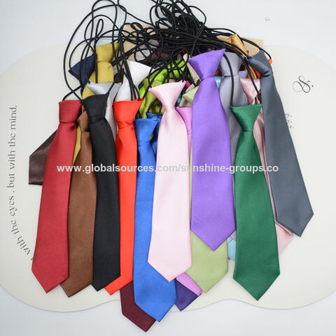 Gravata infantil de cor sólida para estudantes do ensino fundamental e médio, laço de bebê, acessórios modernos para uniformes escolares pretos e vermelhos
