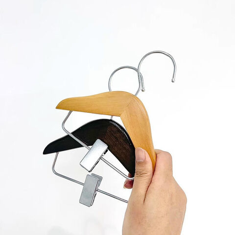 Niedliche Mini-Kleiderbügel aus Holz für Haustierkleidung, Hunde, Katzen und Babykleidung mit Clip - Mini-Kleiderbügel für Puppenkleidung im Großhandel