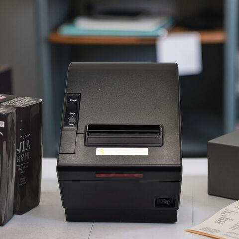 Black Square Bill Printer Cn811 For Supermarket Kitchen 80mm Wireless ...