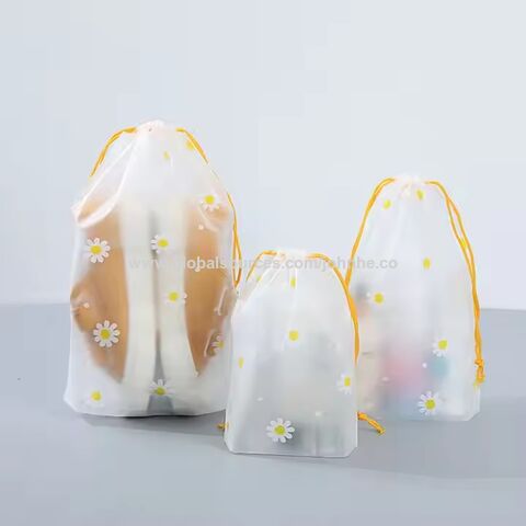 Bolsa con Cordón Personalizada con Logo, Impermeable, Grande, Transparente y Esmerilada para Maquillaje, Embalaje de Regalo for sale at factory direct price