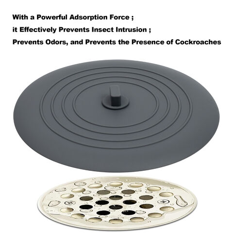 Food grade FDA grand rond silicone évier couvercle de vidange bouchon d'eau diamètre 15cmSilicone est flexible, respectueux de l'environnement, durab