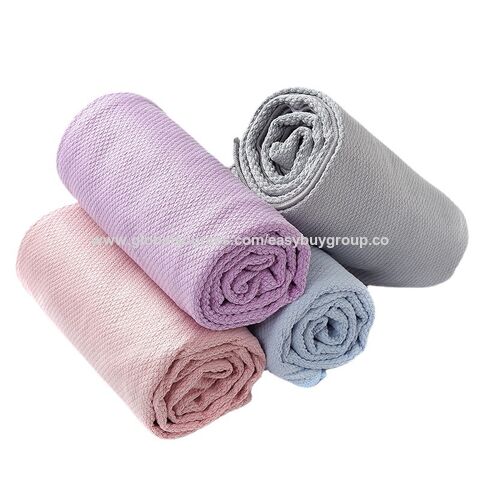Yoga towels Sports and Fitness Diamond Grid Yoga Towel Microfiber Sweat Absorbent Yoga Towel Yoga Blanket for sale at factory direct price