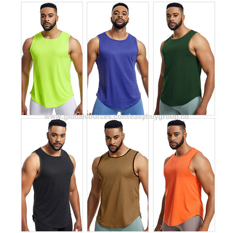 Sport Tanktops für Herren, ärmelloses T-Shirt, Casual Sportbekleidung für den Außenhandel, Basic Kurzarm Leichtgewicht T-Shirt Weste