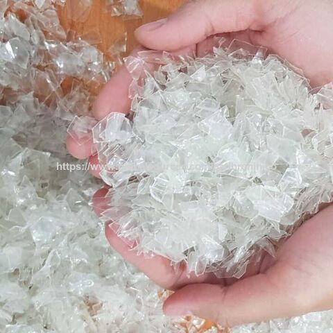 رقائق زجاجات PET عالية الجودة مغسولة بالحرارة /ALU/ قصاصات بلاستيكية معاد تدويرها شفافة للبيع for sale at factory direct price